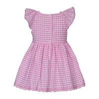 Bonnie Jean Toddler Girls Short Sleeve Flutter Fit + Flare Dress