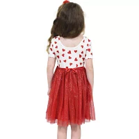 Lilt Little Girls Short Sleeve Tutu Dress