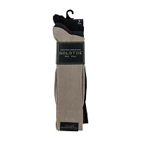 Gold Toe Cotton Metropolitan Dress 3 Pair Crew Socks Mens