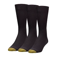 Gold Toe Metropolitan Dress 3 Pair Big and Tall Crew Socks Mens