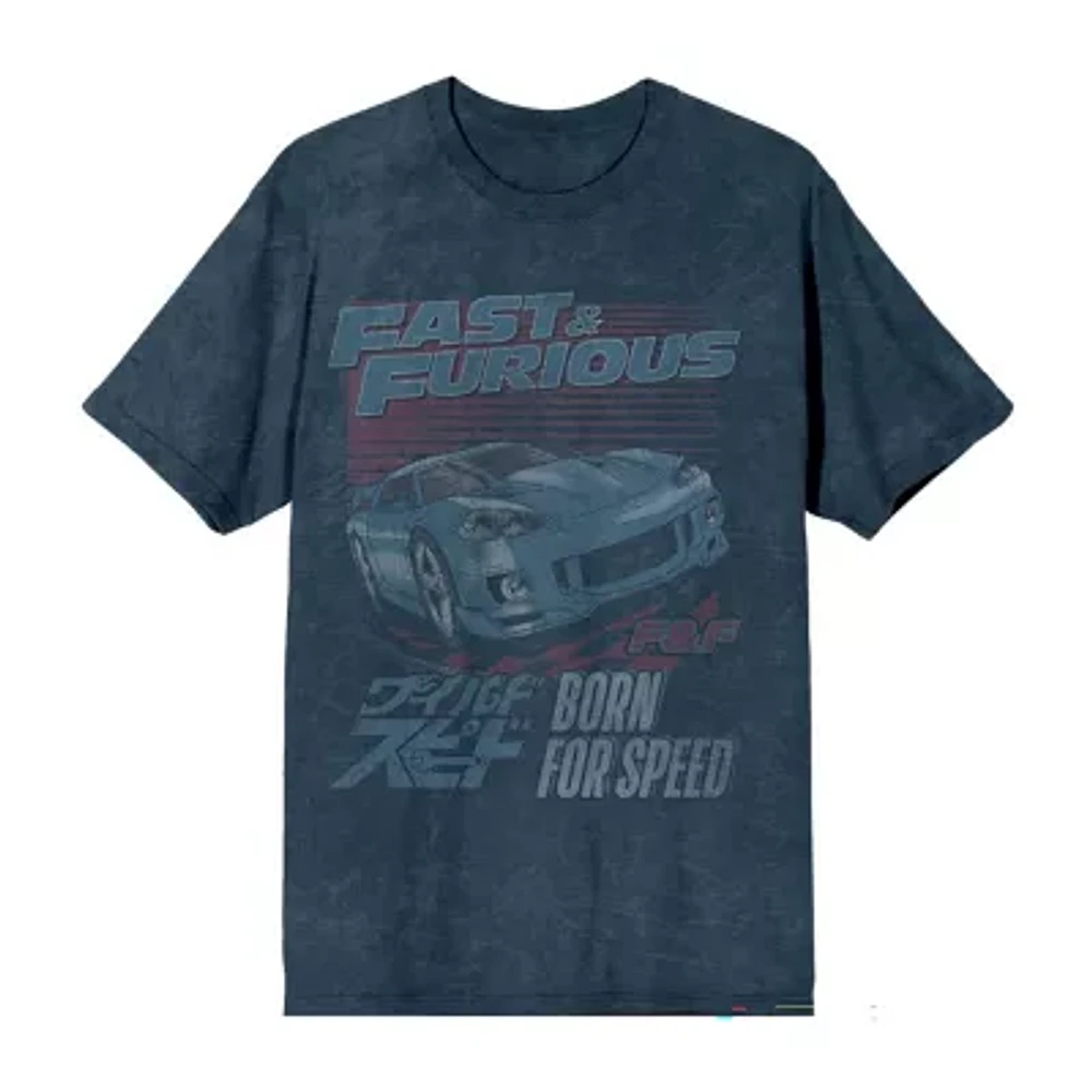 Mens Short Sleeve Fast & Furious Graphic T-Shirt