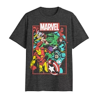 Big and Tall Mens Crew Neck Short Sleeve Regular Fit Marvel Graphic T-Shirt