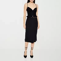 Forever 21 Mesh Womens Low Rise Midi A-Line Skirt-Juniors