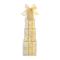 Alder Creek Golden Decadence Holiday Gift Tower