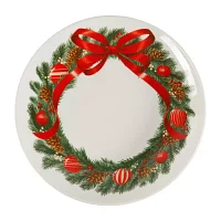 Martha Stewart Festive Bow 4-pc. Ceramic Dessert Plate