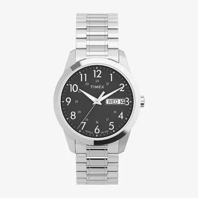 Timex Mens Silver Tone Stainless Steel Expansion Watch T2m932