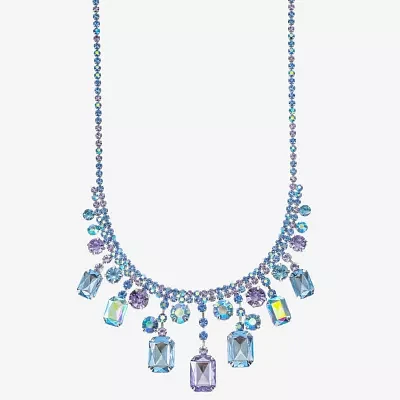 Bijoux Bar Silver Tone Blue Silver Tone Statement Necklace