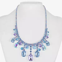 Bijoux Bar Silver Tone Blue Silver Tone Statement Necklace
