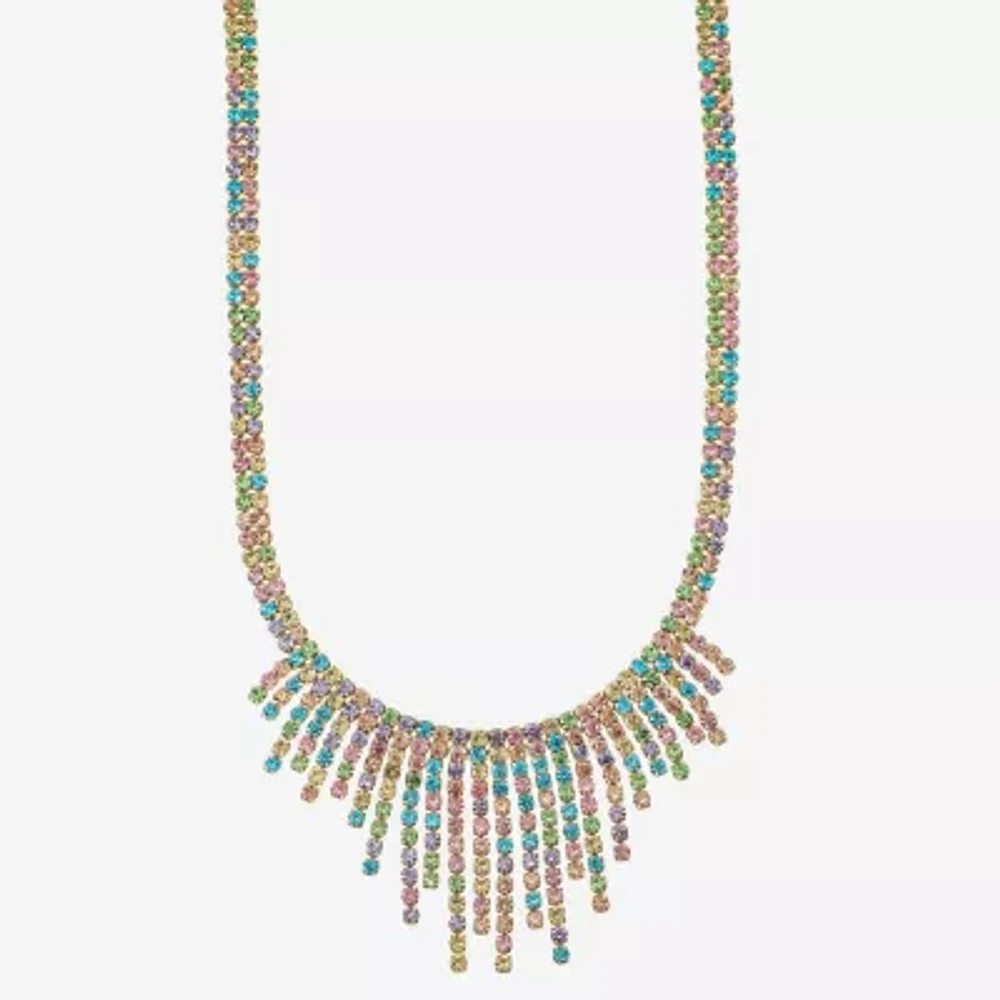 Bijoux Bar Gold Tone Multi Color Gold Tone Collar Necklace