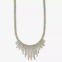 Bijoux Bar Gold Tone Multi Color Gold Tone Collar Necklace