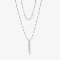 Worthington Silver Tone 17 Inch Snake Pendant Necklace