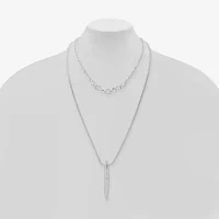 Worthington Silver Tone 17 Inch Snake Pendant Necklace