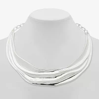 Worthington Silver Tone 17 Inch Cable Collar Necklace