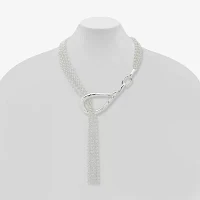 Worthington Silver Tone Stainless Steel 22 Inch Cable Y Necklace