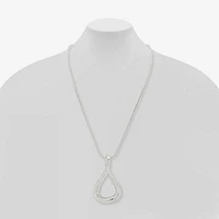 Worthington Silver Tone 34 Inch Snake Pendant Necklace