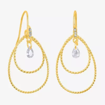 Bijoux Bar Delicates Delicates Gold Tone Glass Drop Earrings