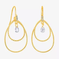 Bijoux Bar Delicates Delicates Gold Tone Glass Drop Earrings