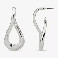 Worthington Silver Tone Hoop Earrings