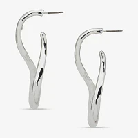 Worthington Silver Tone Hoop Earrings