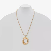 Worthington Gold Tone Inch Snake Pendant Necklace