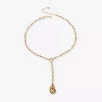 Worthington Gold Tone 22 Inch Cable Y Necklace