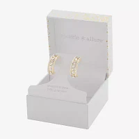 Sparkle Allure Crystal 14K Gold Over Brass Hoop Earrings