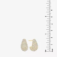 Sparkle Allure Crystal 14K Gold Over Brass Drop Earrings