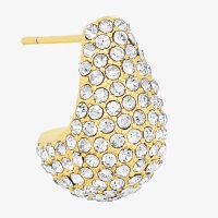 Sparkle Allure Crystal 14K Gold Over Brass Drop Earrings