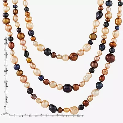 Honora Legacy Womens Dyed Multi Color Cultured Freshwater Pearl Strand Necklace