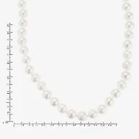 Womens White Cultured Freshwater Pearl 10K Gold Strand Necklace