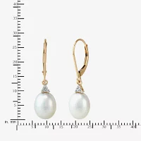 Certified Sofia™ Cultured Freshwater Pearl 14K Yellow Gold Earrings