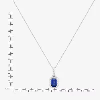 Womens Gemstone & 1/4 CT. T.W. Lab Grown Diamond 10K White Gold Pendant Necklace