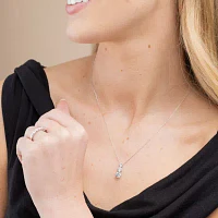 Floating Diamonds (F / Vs2) Womens CT. T.W. Lab Grown White Diamond 14K White Gold Round Pendant Necklaces