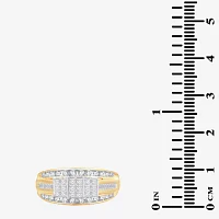 Love Lives Forever 1 CT.T.W. Natural Diamond Side Stone 3-Stone Engagement Ring 10K or 14K Gold