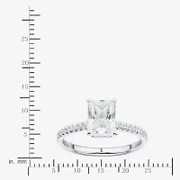 H-I / Si1-Si2) Womens 1/ CT. T.W. Lab Grown White Diamond 10K Gold Side Stone Engagement Ring