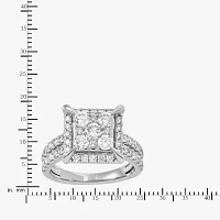 (H-I / Si1) 2 CT. T.W. Lab Grown White Diamond 10K Gold Cushion Band