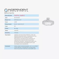 (H-I / SI1-SI2) Signature By Modern Bride Emerald Cut Womens 2 CT. T.W. Lab Grown White Diamond Bridal Set 14K Gold