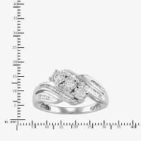 Love Lives Forever 1/2 CT.T.W. Round White Natural Diamond 10K Gold 3-Stone Ring