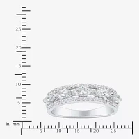 (H-I / Si1-Si2) 1 CT. T.W. Lab Grown White Diamond 10K Gold Anniversary Band