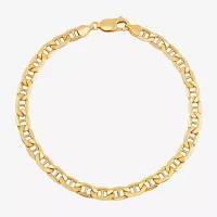 Made in Italy 10K Gold Semisolid Link Chain Bracelet