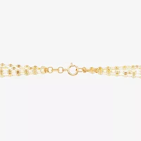 Womens 17 Inch 14K Gold Link Necklace