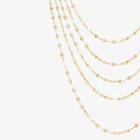 Womens 17 Inch 14K Gold Link Necklace