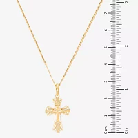 Womens 10K Gold Cross Pendant Necklace