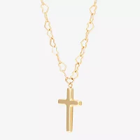 Womens 10K Gold Cross Pendant Necklace