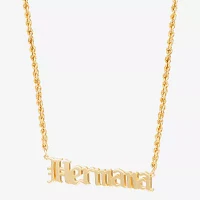 "Hermana" / Sister Womens 10K Gold Pendant Necklaces