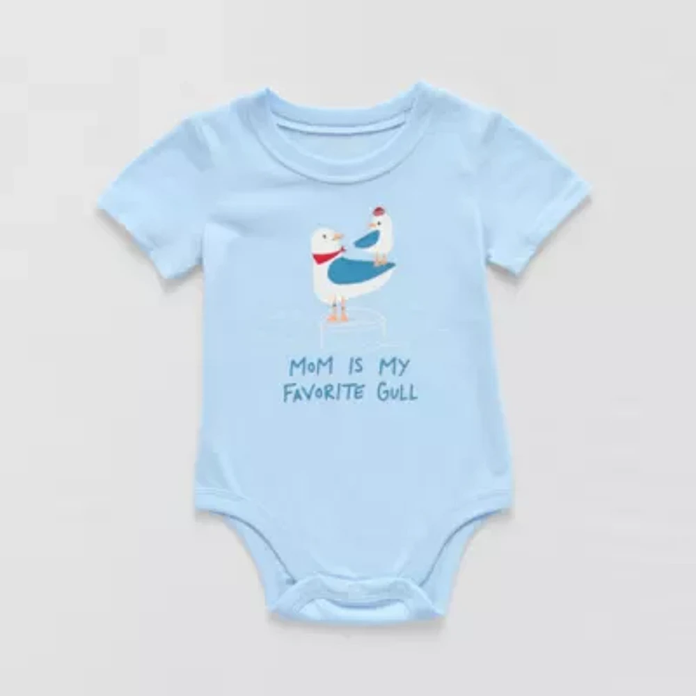 Okie Dokie Baby Boys Crew Neck Short Sleeve Bodysuit