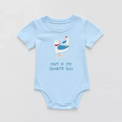 Okie Dokie Baby Boys Crew Neck Short Sleeve Bodysuit