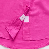 St. John's Bay Womens Long Sleeve Adaptive Hidden Access Opening Blouse