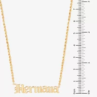 "Hermana" / Sister Womens 10K Gold Pendant Necklaces