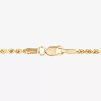 10K Gold 7.5 Inch Hollow Rope Cross Link Bracelet